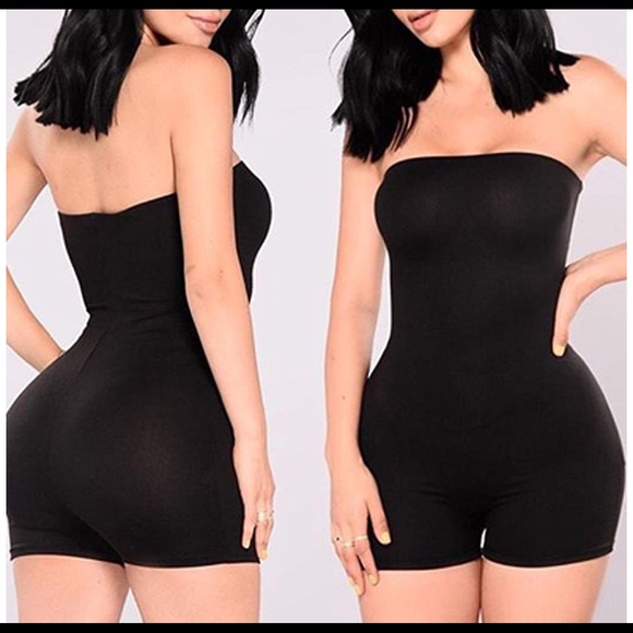 tube top short romper